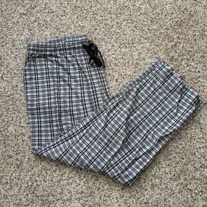 Nautica Men's Pajama Pants in Black and Gray Plaid